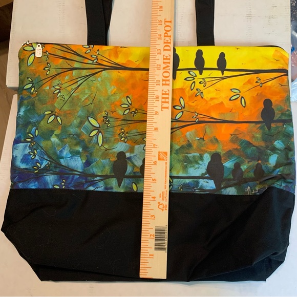 Janine King Designs “Birds of a Feather” Tote Bag, NWT, MADART Design Print - Picture 8 of 10